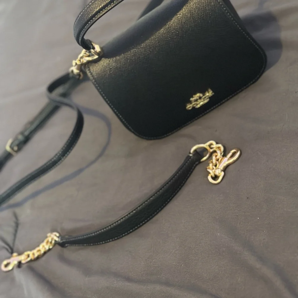 Coach Black Leather Crossbody Bag - Picture 2 of 8